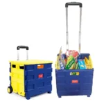 Luggage Trolley Pick Up Express Cart Supermarket Folding Convenient Shopping Vegetable Basket 4