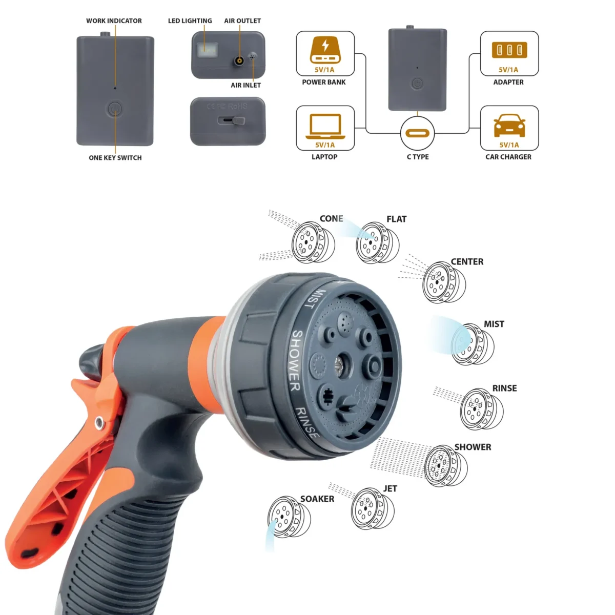 CAMPING SHOWER RECHARGEABLE 03