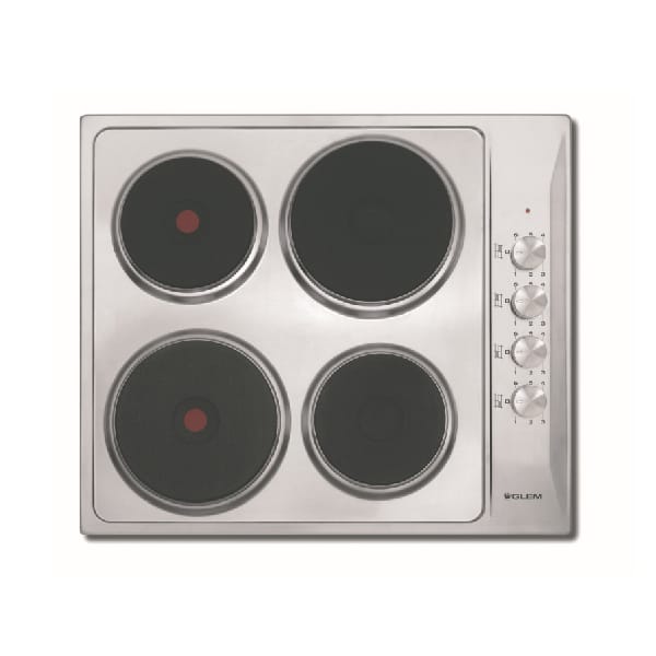 0007887 glemgas electric hob 4 plates 60cm glgtl640ix stainless steel